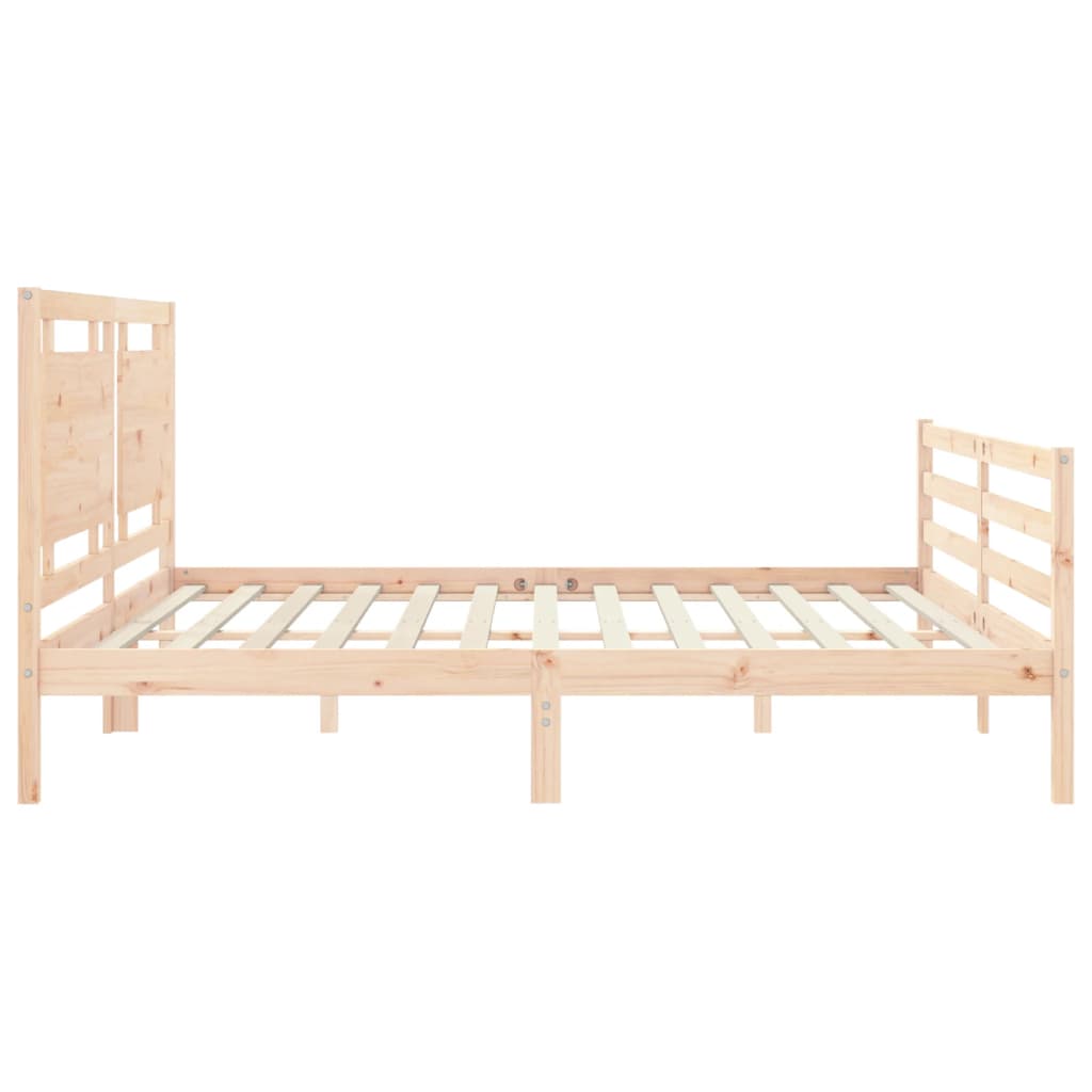 Bed Frame without Mattress 183x203 cm King Solid Wood