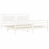 Bed Frame without Mattress White 183x203 cm King Solid Wood