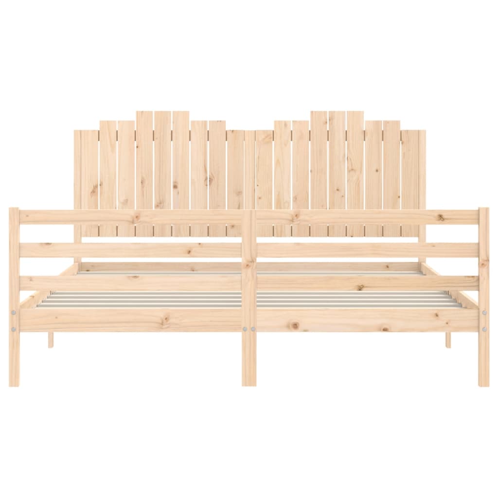 Bed Frame without Mattress 183x203 cm King Solid Wood