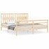 Bed Frame without Mattress 183x203 cm King Solid Wood