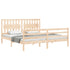 Bed Frame without Mattress 183x203 cm King Solid Wood