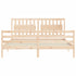 Bed Frame without Mattress 183x203 cm King Solid Wood