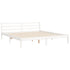 Bed Frame without Mattress White 183x203 cm King Solid Wood