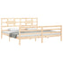 Bed Frame without Mattress 183x203 cm King Solid Wood