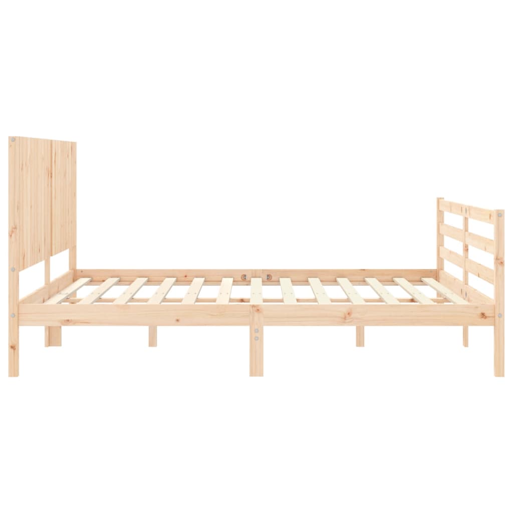 Bed Frame without Mattress 183x203 cm King Solid Wood