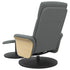 Massage Recliner Chair with Footstool Dark Grey Fabric