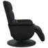 Massage Recliner Chair with Footrest Black Faux Leather