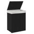 Laundry Basket with Lid Black 46x33x60 cm Poly Rattan