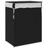 Laundry Basket with Lid Black 46x33x60 cm Poly Rattan