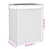 Laundry Basket with Lid Black 46x33x60 cm Poly Rattan