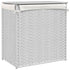 Laundry Basket with 2 Sections White 53x35x57 cm Poly Rattan