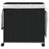 Laundry Basket with Wheels Black 60x35x60.5 cm Rattan