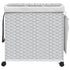 Laundry Basket with Wheels White 60x35x60.5 cm Rattan