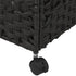 Laundry Basket with Wheels Black 66x35x60 cm Rattan