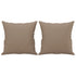 2-Seater Sofa with Throw Pillows Cappuccino 140 cm Faux Leather