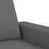 3-Seater Sofa with Footstool Dark Grey 180 cm Fabric