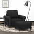 Sofa Chair with Footstool Black 60 cm Velvet