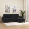 3-Seater Sofa with Footstool Black 180 cm Velvet