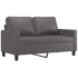 3 Piece Sofa Set with Cushions Grey Faux Leather