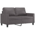 4 Piece Sofa Set with Cushions Grey Faux Leather