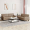 2 Piece Sofa Set Cappuccino Faux Leather