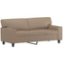 3 Piece Sofa Set with Pillows Cappuccino Faux Leather