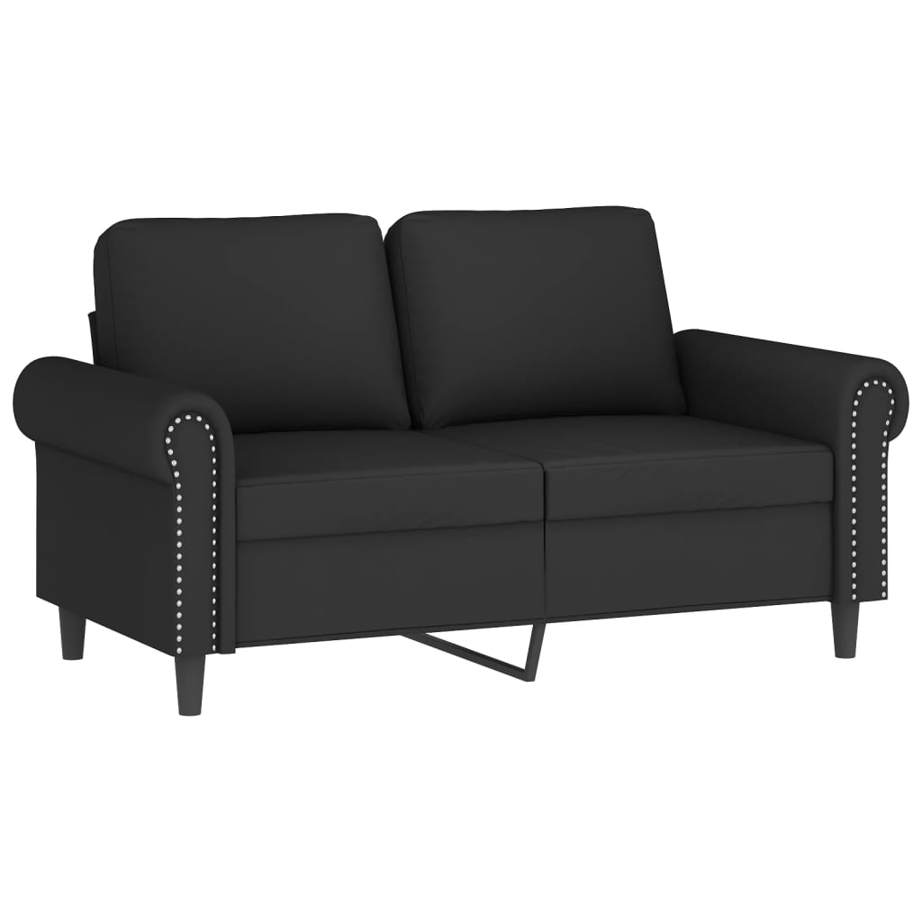 4 Piece Sofa Set with Cushions Black Velvet