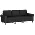 4 Piece Sofa Set with Cushions Black Velvet