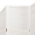 Room Divider 3 Panels White Solid Wood Paulownia