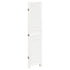 Room Divider 5 Panels White Solid Wood Paulownia