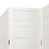 Room Divider 5 Panels White Solid Wood Paulownia