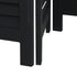 Room Divider 3 Panels Black Solid Wood Paulownia