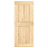 Sliding Door with Hardware Set 85x210 cm Solid Wood Pine