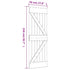 Sliding Door with Hardware Set 70x210 cm Solid Wood Pine