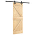 Sliding Door with Hardware Set 70x210 cm Solid Wood Pine
