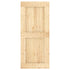 Sliding Door with Hardware Set 90x210 cm Solid Wood Pine
