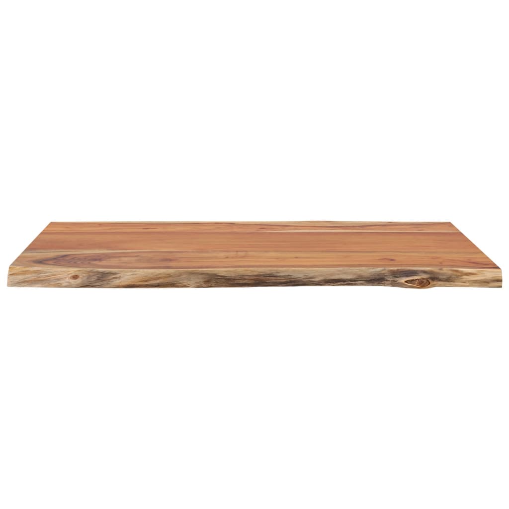 Table Top 80x60x2.5 cm Rectangular Solid Wood Acacia Live Edge