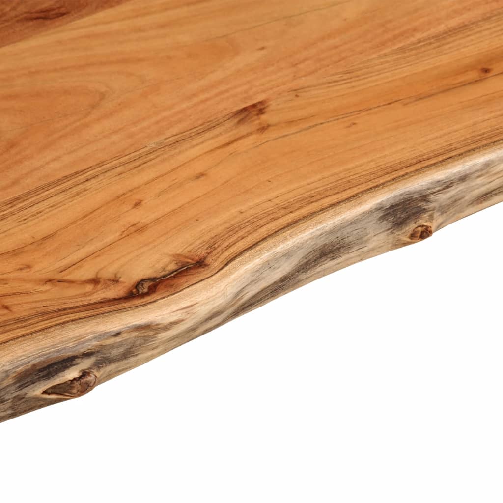 Table Top 80x60x2.5 cm Rectangular Solid Wood Acacia Live Edge