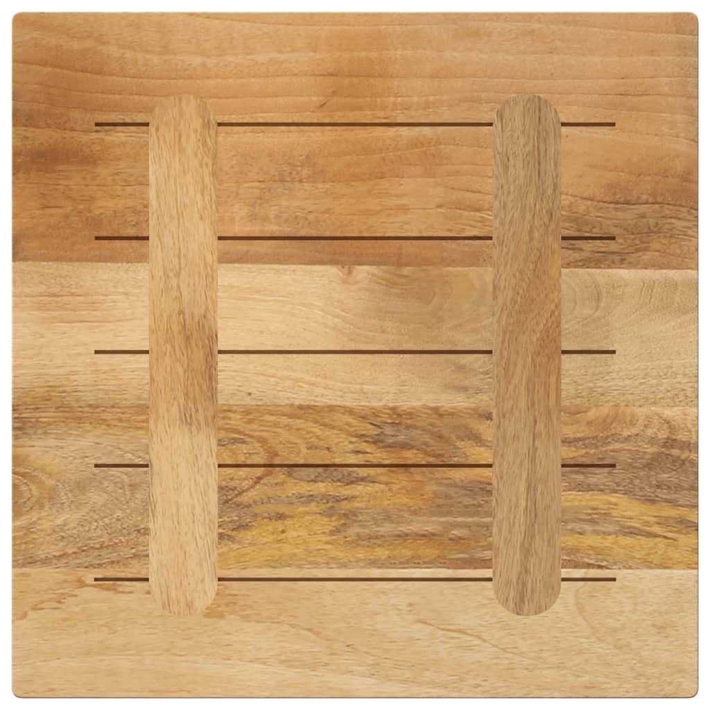 Table Top 60x60x1.5 cm Square Solid Wood Rough Mango