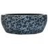 Countertop Basin Black and Blue Round Φ41x14 cm Ceramic