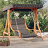 Swing Chair with Cushion and Canopy Solid Wood Spruce