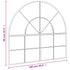 Wall Mirror Black 100x90 cm Arch Iron