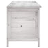 Garden Storage Box White 150x50x56.5 cm Solid Wood Fir