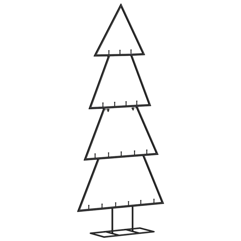 Metal Christmas Tree for Decoration Black 90 cm