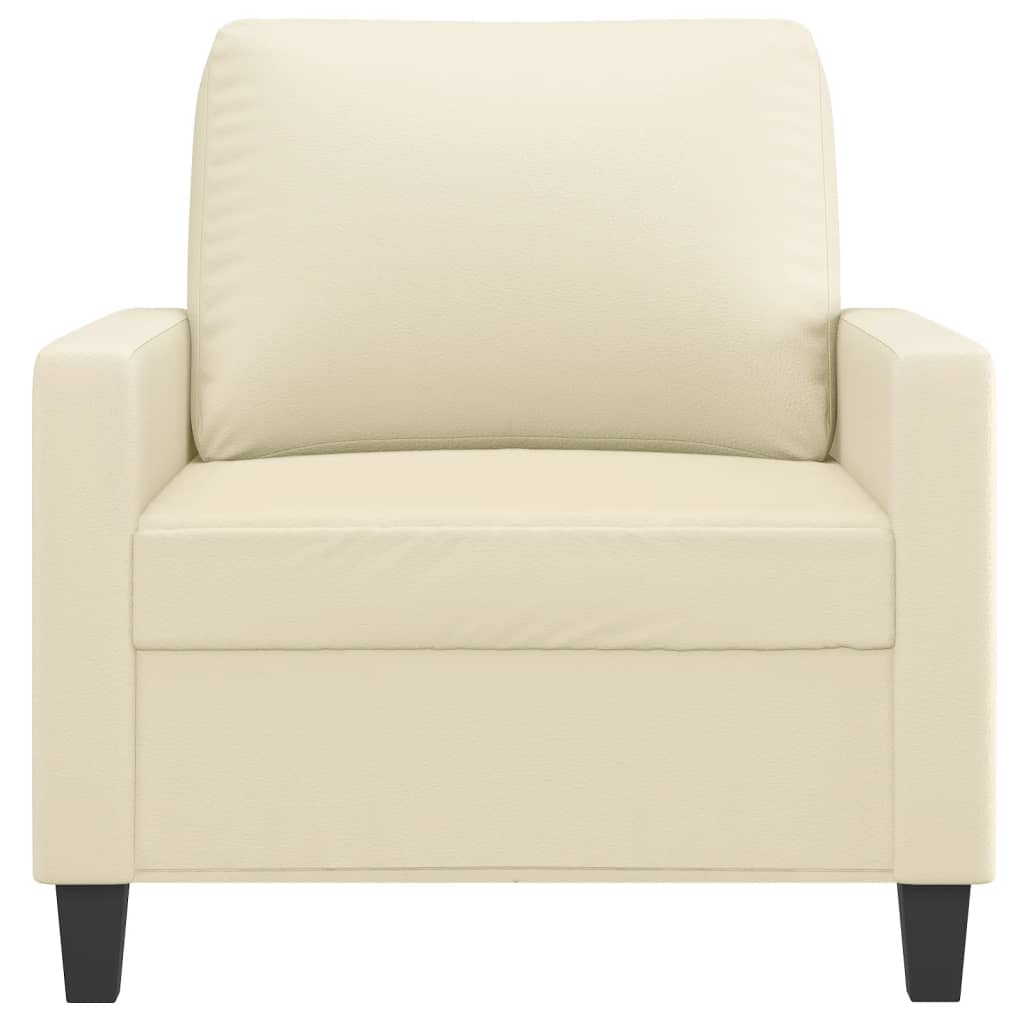 Sofa Chair Cream 60 cm Faux Leather