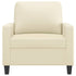 Sofa Chair Cream 60 cm Faux Leather