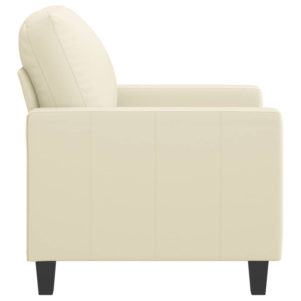 Sofa Chair Cream 60 cm Faux Leather