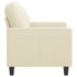 Sofa Chair Cream 60 cm Faux Leather