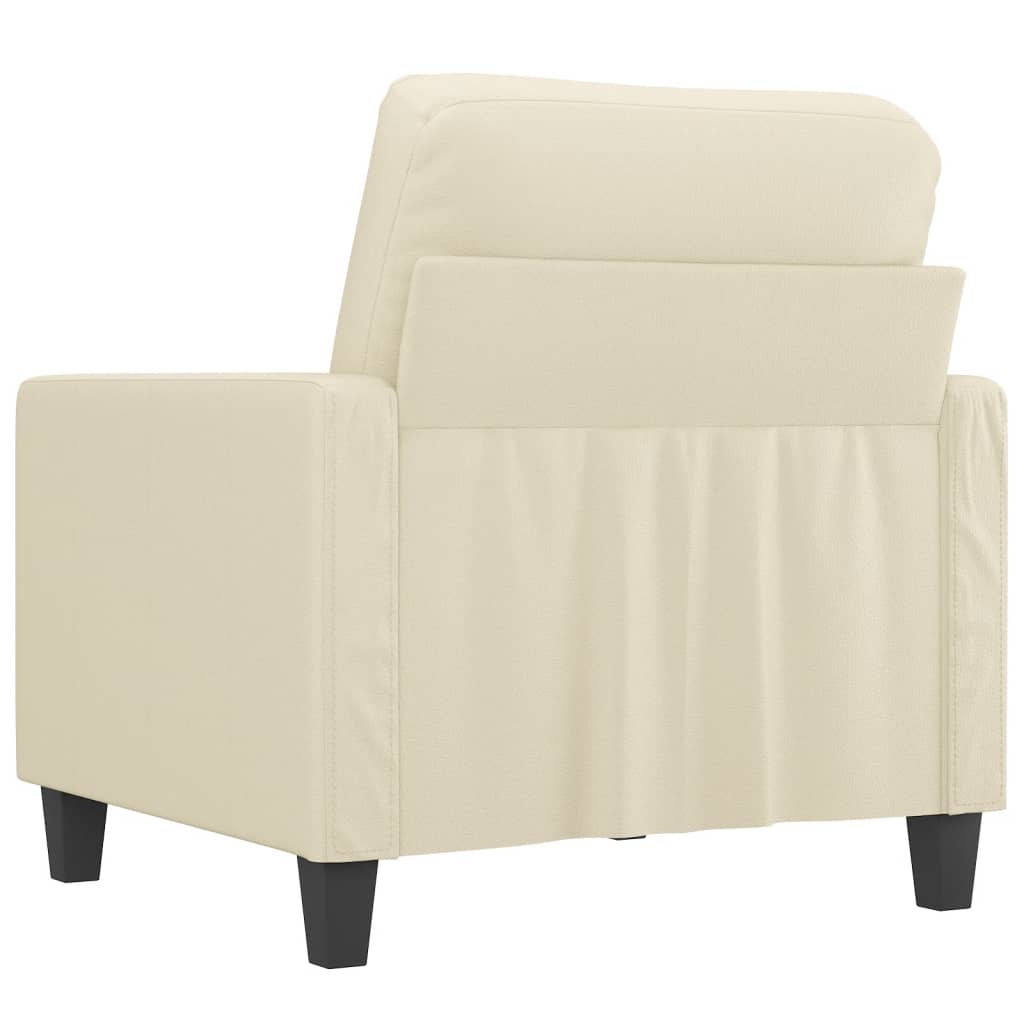 Sofa Chair Cream 60 cm Faux Leather