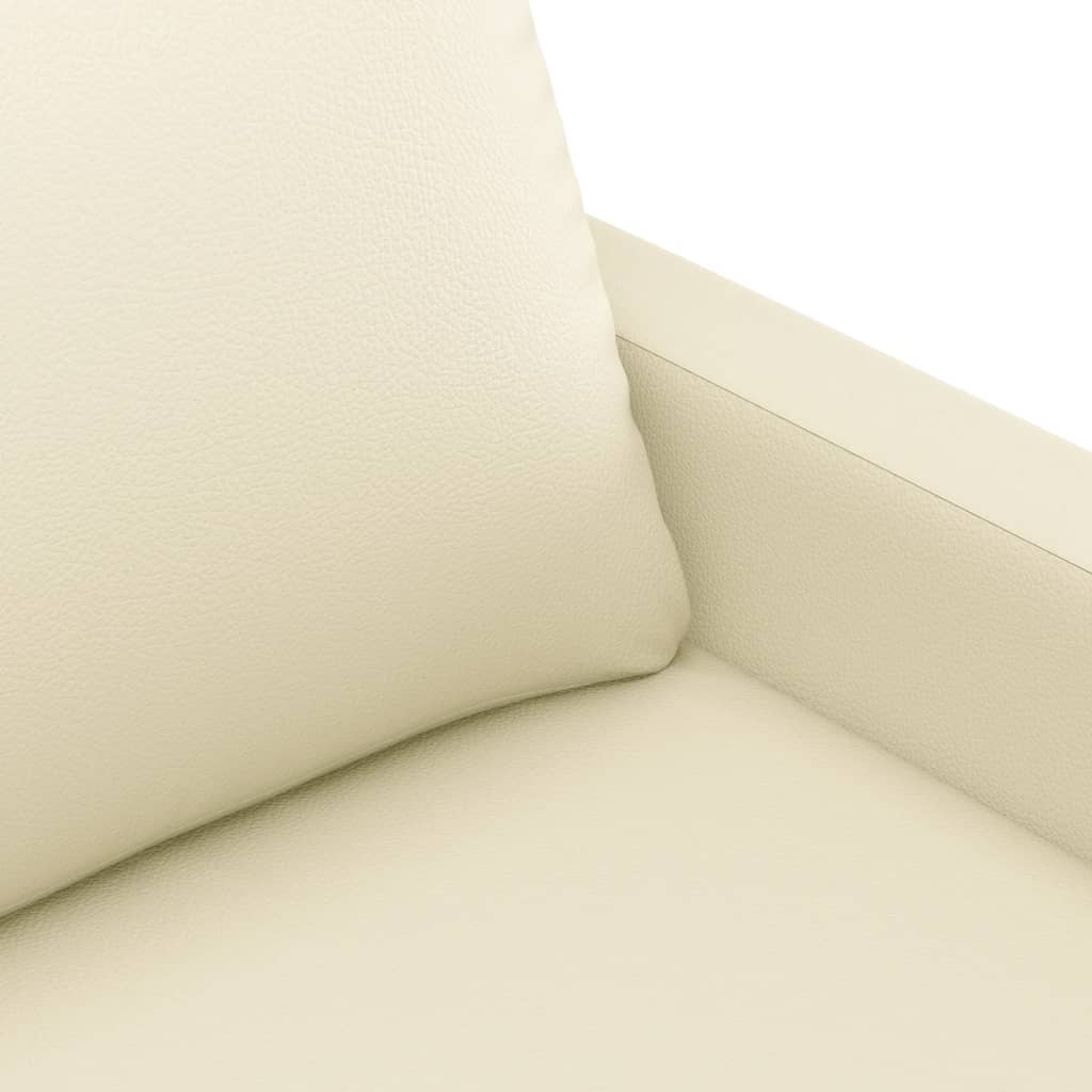 Sofa Chair Cream 60 cm Faux Leather